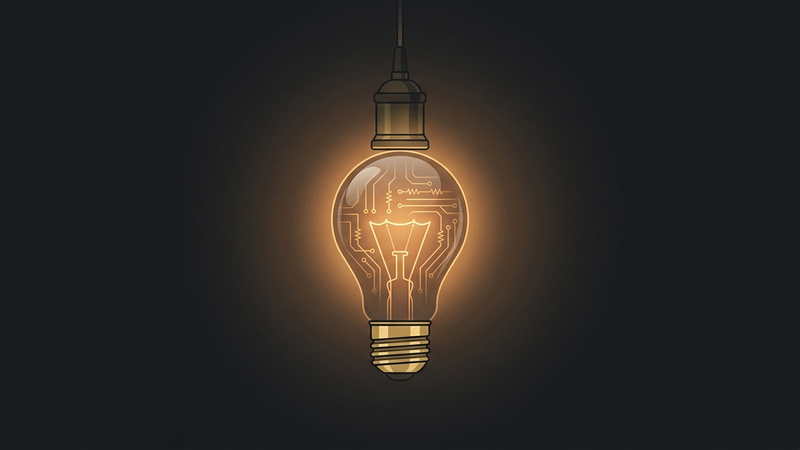Circuit-board lightbulb — Hal Berenson blog thumbnail