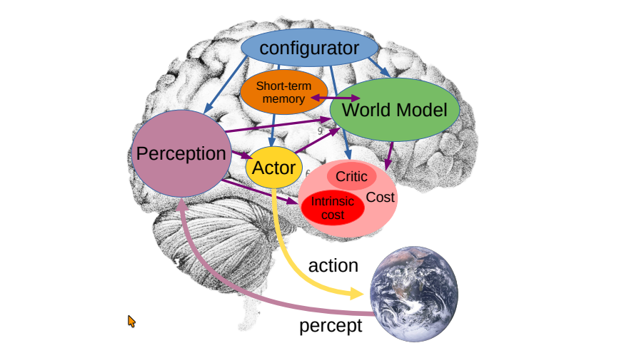 Autonomous Machine Intelligence architecture diagram